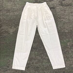 ALUF by Ana Luisa Fernandes made in Brazil pleated high waisted white slacks 38